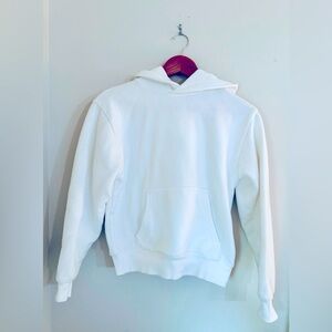 TNA Sweatfleece Cozy Fleece Hoodie, White, size XS